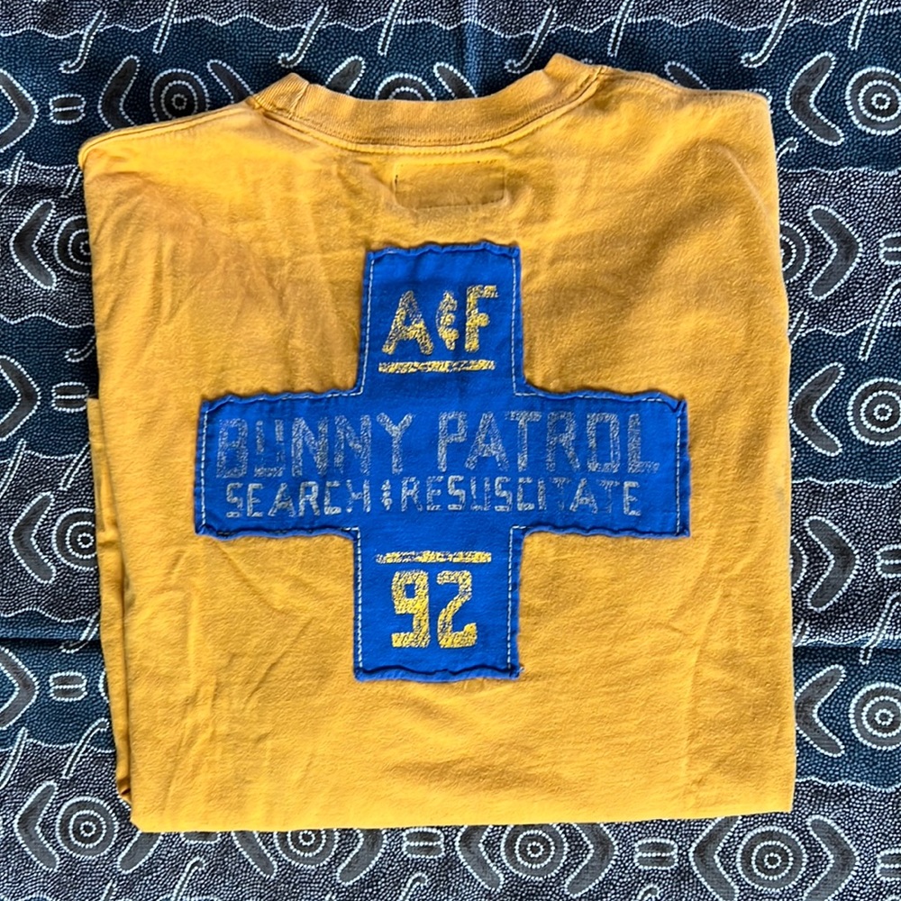 Vintage Ab & Fitch ski patrol embellished long sleeve t-shirt, sz small